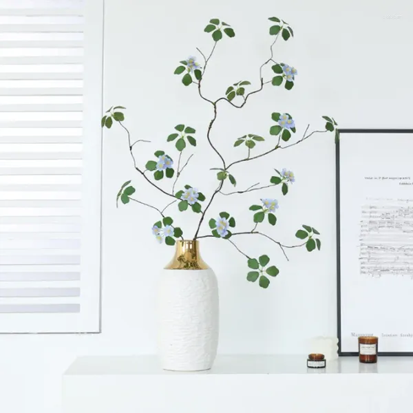 Декоративные цветы симулированные гуньян лотос 84 см. Пластиковый искусственный цветочный ветвь зеленый растение гостиная эль свадебная украшение