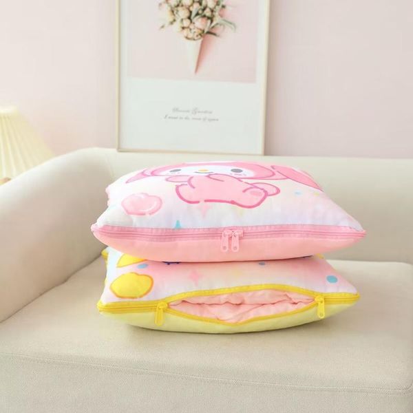 Cartoon Pillow Cute Pillow Two-one One Dobring Car Office Office Nap ar-condicionado colcha de travesseiro traseiro da colcha infantil