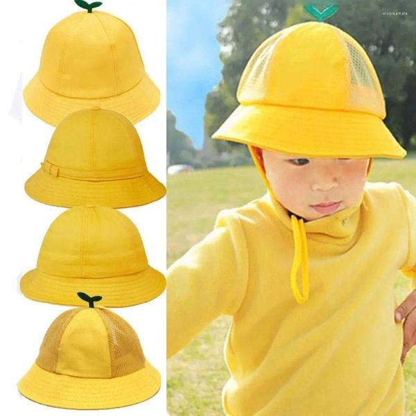 Berets Cotton Kids Bucket Hats Unisex 8 Styles Sunbonnet Cap Beach Mountesering Outdoor Fischerhut