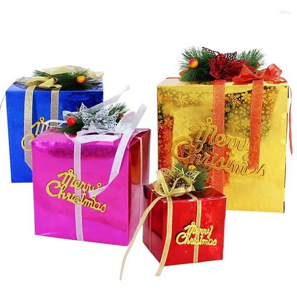 Embrulhe de presente caixa de natal decoração de papel decorativo feste decoração para