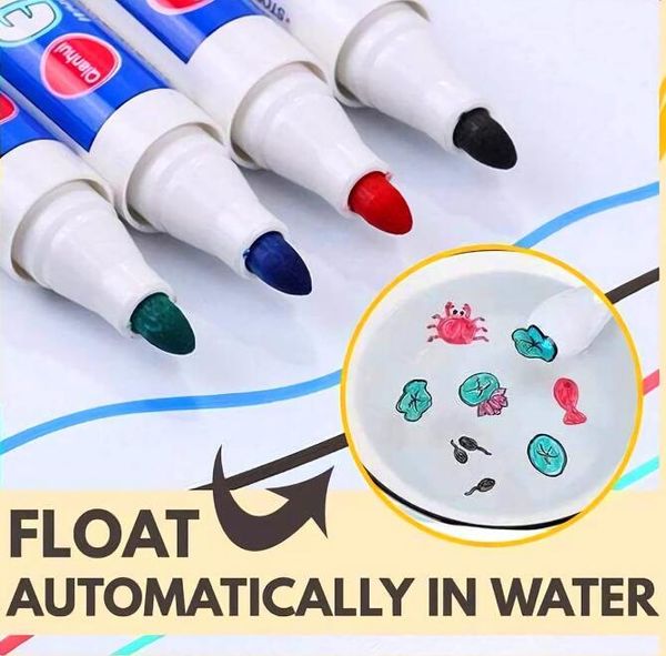 Novely Kids Wasserfarbe Stift Magie Wasser schwimmend Malerei Tinte Stift Waschbarer Highlighter Pinsel Set Kinder lustige Magie Marker