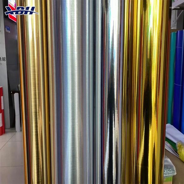 Adesivos de janela Bhunity 0,3 50m PET Metallic Craft Cores Cutting Film para Plotter Glass Advertising Decoration