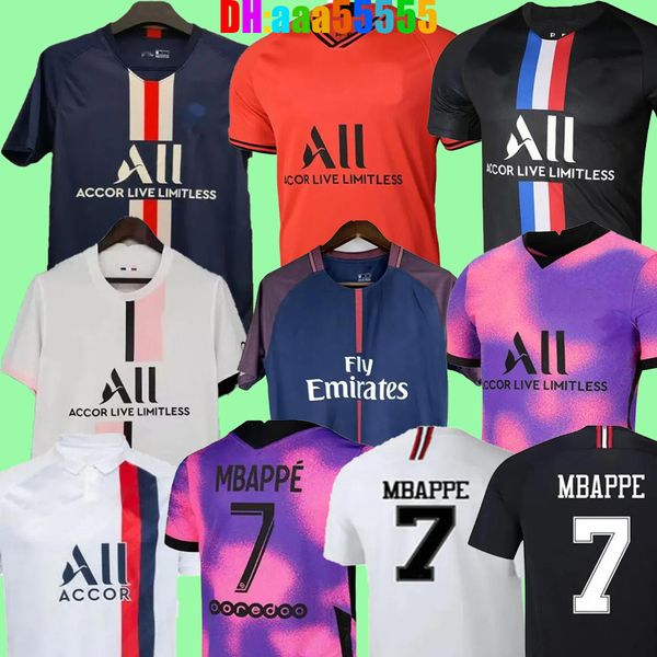 Retro Paris Classic 18 19 20 21 Jerseys de futebol Verratti di Maria Lavezzi Draxler Cavani Kimfembe Mbappe T.Silva Dani Alves Matuidi Lucas Futebol camisa de futebol