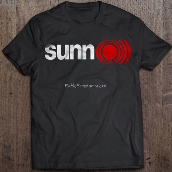 Sunn o Band Red Metal Rock Band Mens Black T-shirt Tamanho S-6xl Personalidade Camiseta personalizada Camiseta de verão 240412