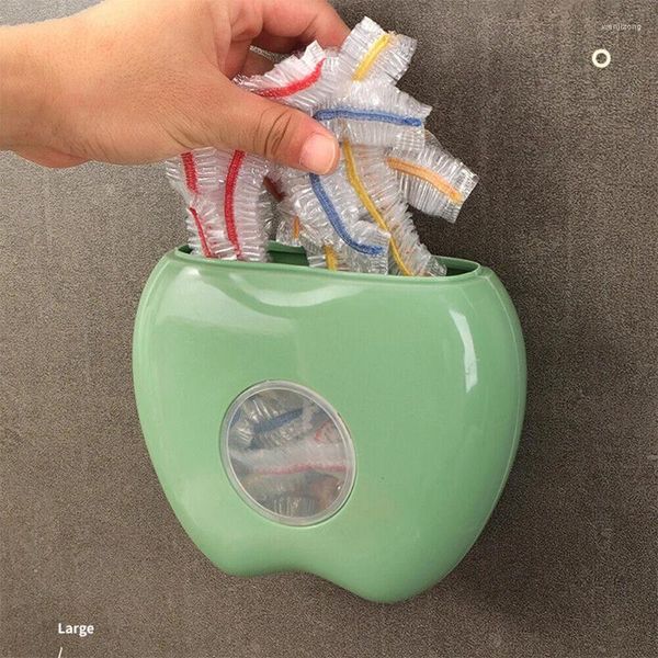 Aufbewahrung Flaschen Plastikwrapbox Küche Wandmontierte staubdichte große Kapazität Haftbeutel 100-Punkte-Artikel