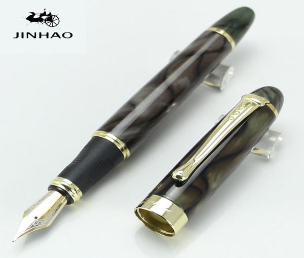 Ganzes hochwertiges Jinhao X450 Broad 18 kgp Nib Full Metal Golden Clip Marmored Stationery Schooloffice Schreibstift 4646050