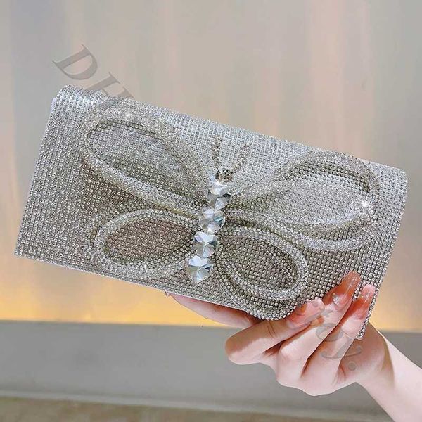 Günstiger Laden 90% Rabatt auf Großhandel Wallte Water Diamant Bogen Bankett Sparkling Party Crossbody kleine elegante Frauen Handtasche Luxushandtaschen