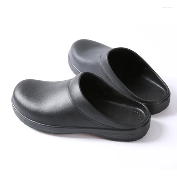 Slippers 2024 Men Chef Shoes Mulheres não deslizam a prova d'água à prova de óleo SLIDES LAB SLIDES EL