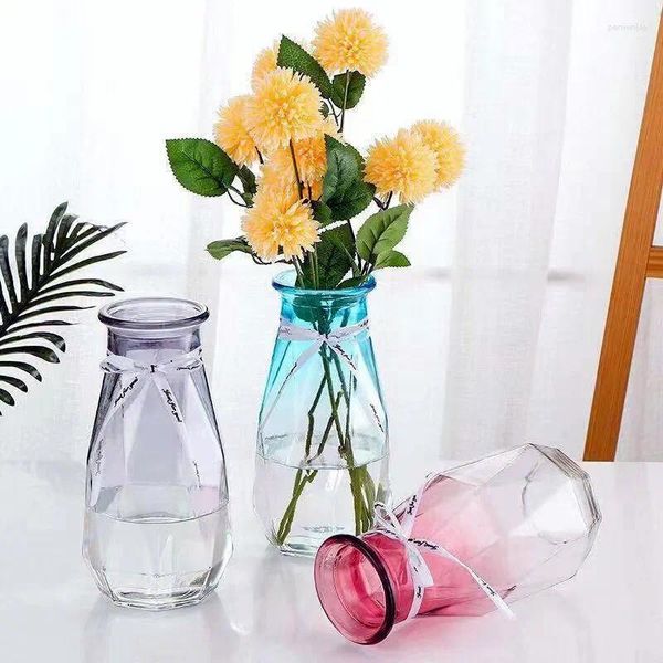 Vasi Creative Creative European Geometric Glass Polygonal Vase Flower Decoration Home Decoration