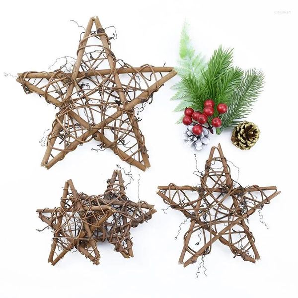 Flores decorativas 10/15/20cm Artificial para Wall Rattan Star Flores