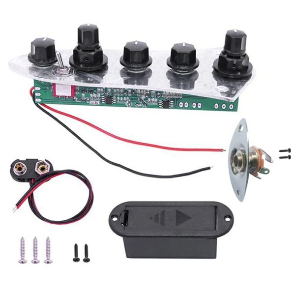 Cabos 5 Jazz JB Bass carregado placa de controle com fio para 4/5 Bass Guitar Parts JB07