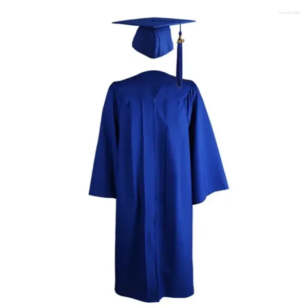 Conjuntos de roupas 2024 Doutorado Vestido de graduação negra unissex Pastor adulto Robe Judge Juiz Costume Escola Uniforme