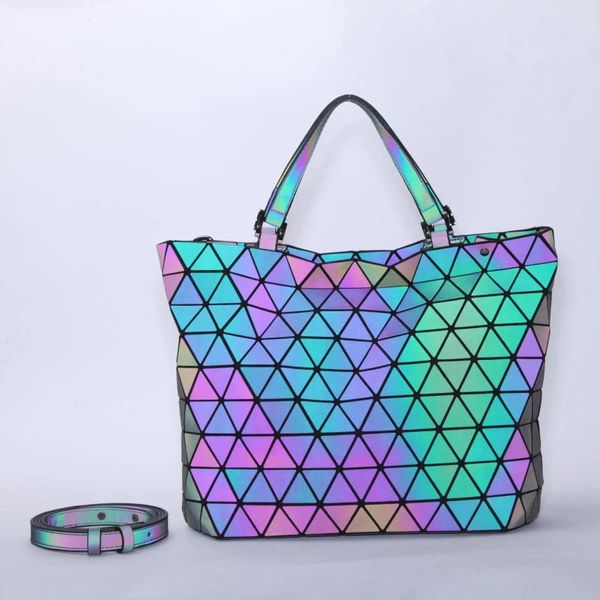 Сумки для плеча Oimg женская женская ковша женщина -посланник Ladies Laser Geometry Design Design Rombus Sumbas Wholesale