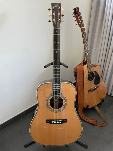 Frete grátis de guitarra Personalize Upgrade Natural 42 Modelo Classic Acoustic Dreadnought Guitar Guitars Popular