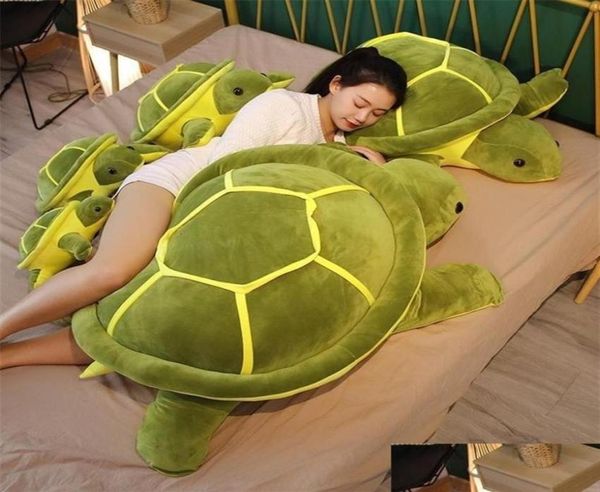 Plüschpuppen 35 45 55 cm schöne Schildkröte Plüschspielzeug Kawaii Tierpuppen gefüllt weich