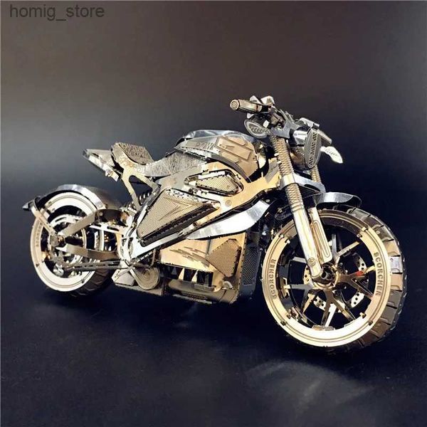 Puzzle 3D Iron Star Star 3D Flivo inossidabile inossidabile puzzle Vengeance Motorcycle Collection Puzzle 1 16 L Toys modello a taglio laser 3D fai -da -te per adulti Y240415