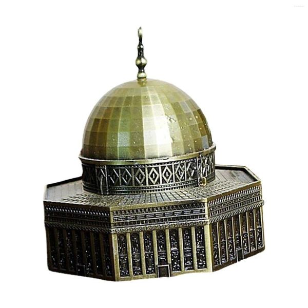 Figuras decorativas Modelo de mesquita Modelo Crafts Creative Collectable Collectable Building estátua para o turismo Decoração de armário da sala de jantar em casa