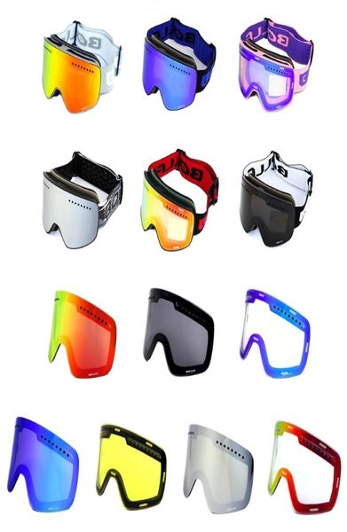 Goggle da sci con lente staccabile a doppio strato magnetico Ski Ski Antifog Snowboard Eye Protection Men Women Occhiali da sole da Ski Q01077644055