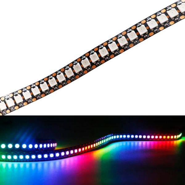 WS2812B WS2815 LED Şeridi 144 piksel/LEDS/m Adresabası IC Smart 5050 RGB LED LED IP30/IP65/IP67 DC5V/12V