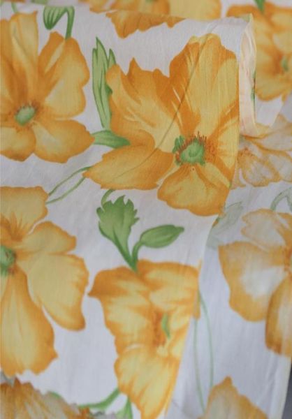 Tecido de tecido de algodão para o material de costura de bordado para bordas para hometextile para vestido de folha de almofada de boneca 5pcs amarelo 40cmx50cm6567068