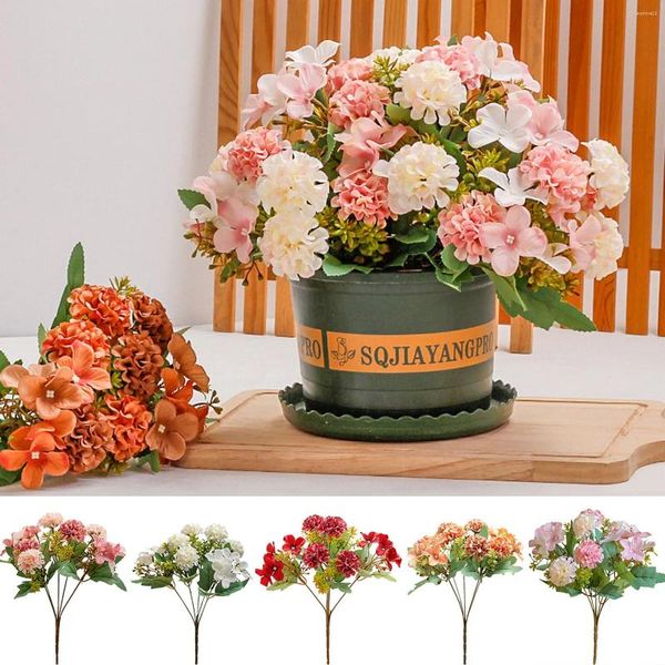 Flores decorativas Peony Diy Party Decoration vintage Artificial Small Rose Wedding Fake Supplies Decor Home Bouquet #50G