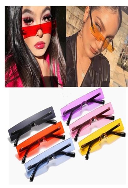 Occhiali da sole del rettangolo intero femminile 2021 Brand Designer ROSSO ROSSO PICCOLO PICCOLO SULLE ONCHI SUNGO PUNK ORDO UV400 BULK8765736