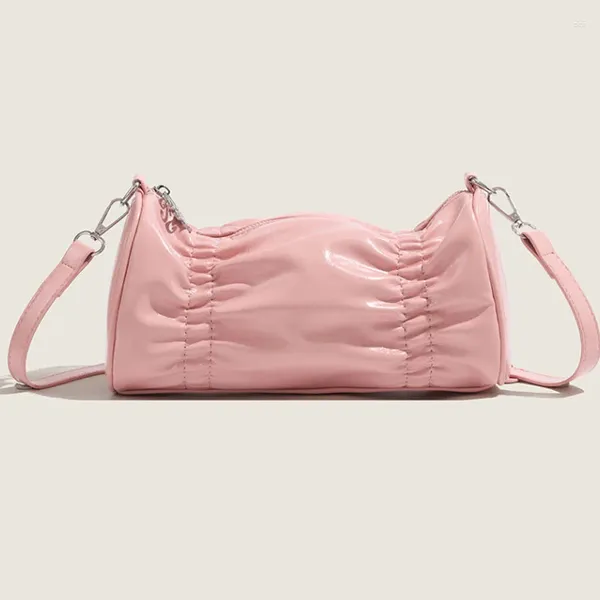 Bolsas de ombro de ombro Simple Women Bag 2024 travesseiro redondo versátil de moda única crossbody