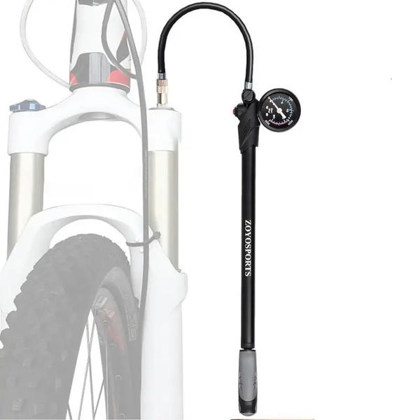 Bisiklet çatal pompası 300psi yüksek basınçlı dağ bisikleti şok pompası gösterge bisikletle monte pompalar aksesuarlar bisiklet pompası 240410