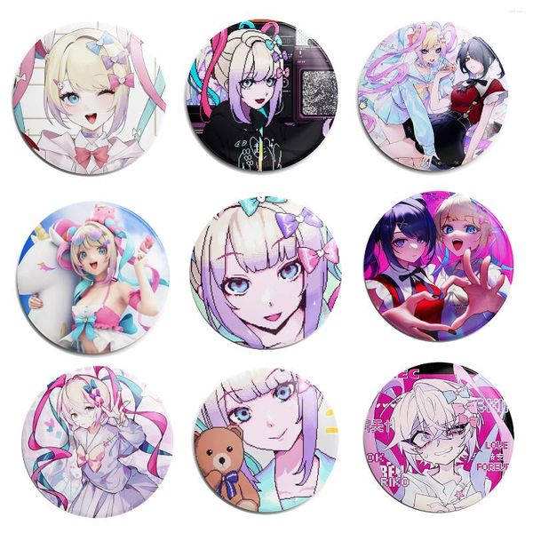 Broches de overdose de overdose de menina carente Kangel Anime Butter Button Soft Lapeel Pin Decor Decoração de Jóias de Jóias de Broche 58mm 58mm