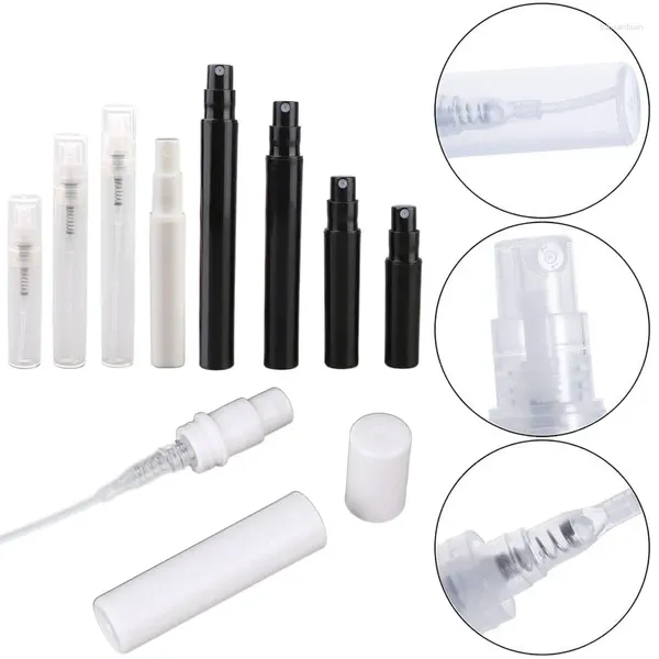 Speicherflaschen 100pcs 2ml/3ml/4ml/5 ml Schnappentyp Kunststoff -Stiftform Parfümspray Travel feiner Nebel leerer nachfüllbarer Zerstäuberbehälter