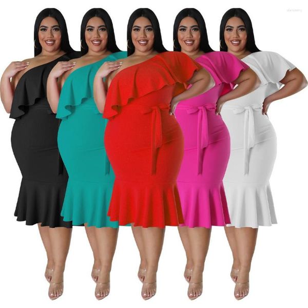 Vestidos casuais vestidos de moda e tamanho grande 3xl-9xl saia gorda feminina