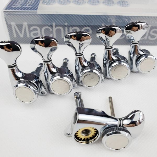 Chitar kaynes tuners chitarra di chitarra per le teste della macchina per chitarra elettrica Tuners Lock String Tuning Pegs per LP, SG, TL, ST Style Chrome Silver