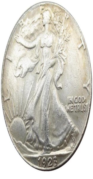 US 19231933S Wanderer Liberty Halb -Dollar -Handwerk versilberte Kopiermünzen Metallstätigkeiten Fertigungsfabrik 2452616