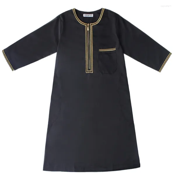 Giyim Setleri Çocuk Kıyafet Erkekler Yaz Ramazan Giysileri Gençler 2024 SOLL RENK THOBE Çocuklar Uzun Kollu Ulusal Trawb 4-12 Yıl Müslüman