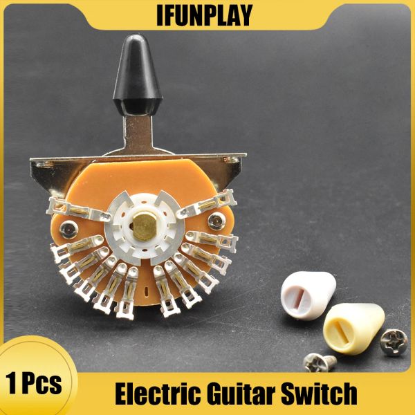 Guitarra 1pcs super switch guitarra 5way 24 pernas seletor de coleta 4pole wafer duplo para guitarra sT/tl com preto/marfim/branco