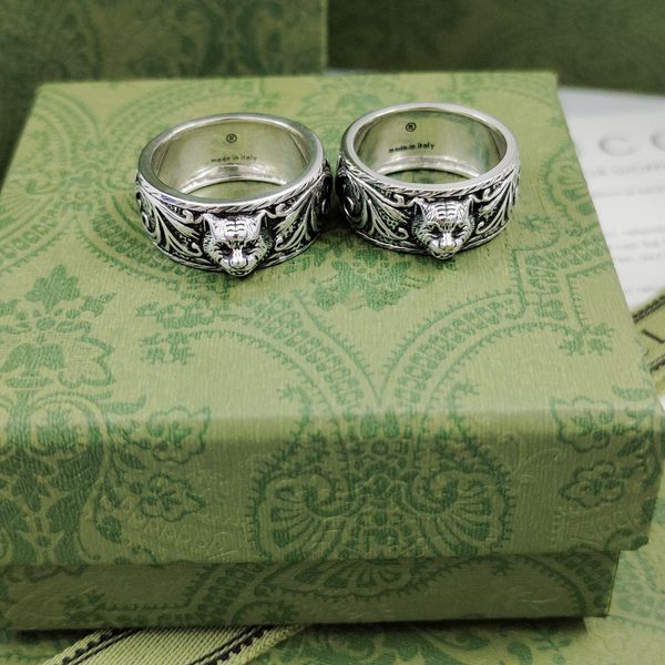Дизайнерская Sier Snake G Love Кольцо белая медь для мужчин женских любителей моды звонит высококачественные качественные кольца для паров с коробкой.