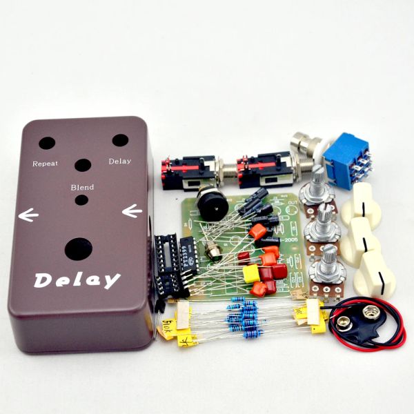 Kabel DIY Dely Dely Gitarreneffekte Pedal -Kits mit 1590B und ICPT2399, TL072CP Pedal Kits