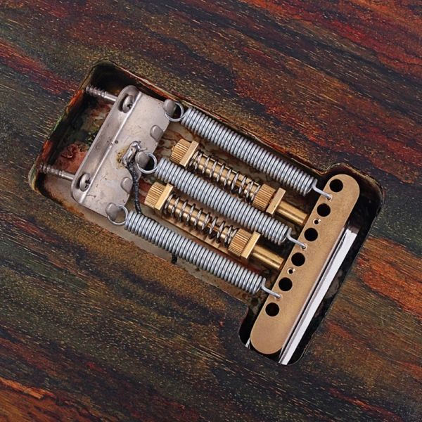 Cavi Guitar Brass Tremolo Bridge System Dualbrassrod Trem Stopper Dispositivo con viti di montaggio Accessori per chitarra elettrica 24BD