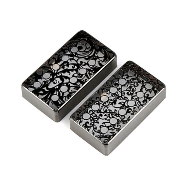 Cabos 2 PCs Captação elétrica de guitarra Humbucker Capa de coleta de guitarra de padrões de flores