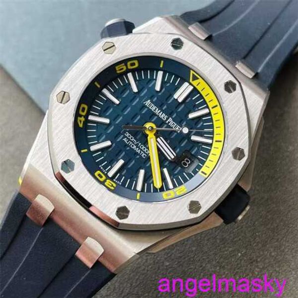 Famous AP Wrist Watch Royal Oak Offshore Series Mens 15710ST.OO.A027CA.01 Automático Night Glow Watch Masculino 42mm Diâmetro do medidor dia