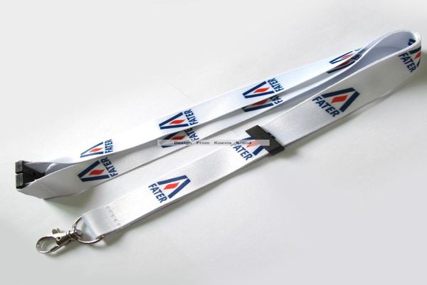 20mmx90cm Exhibition Meeting White Sublimation Lanyards Transfer Transfer Transfer Gifts Promozione Logo personalizzato Polyester Lanyard4646665