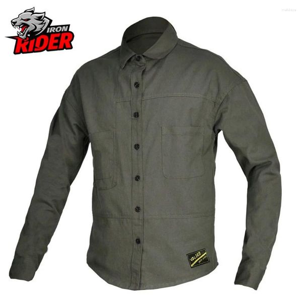 Abbigliamento motociclistico giacca retrò uomini estivi per moto protezione marcia motocross corse camicia da camicia da camicia da usura resistente