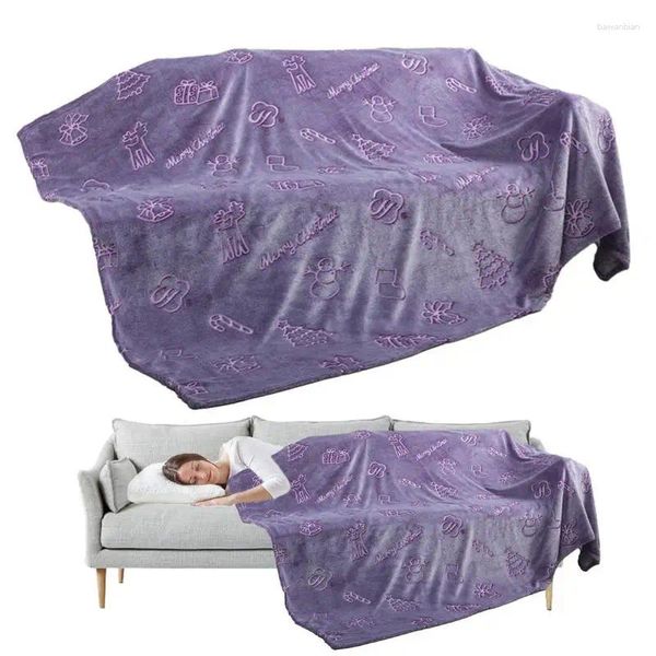 Cobertores brilho luminoso no cobertor escuro de alta qualidade Flannel Kids Growing Universal for Sofás Camas e viagens ao ar livre