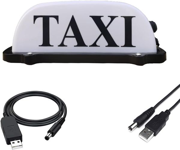 USB -wiederaufladbare Batterie -Taxischild Licht, Dach -Taxi Schild mit magnetisch wasserdicht