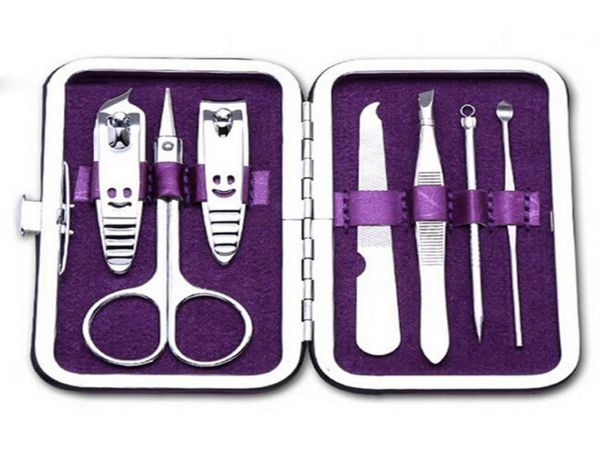 Strumenti per unghie interi7pcs Nuovo arrivo Manicure Set Care Care Care a forbici Kit di toelettatura da viaggio Case7652076