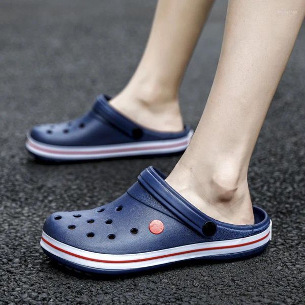Slippers Summer Baotou for Men Shoes Outdoor Двухветная платформа пляжные спортивные сандалии.