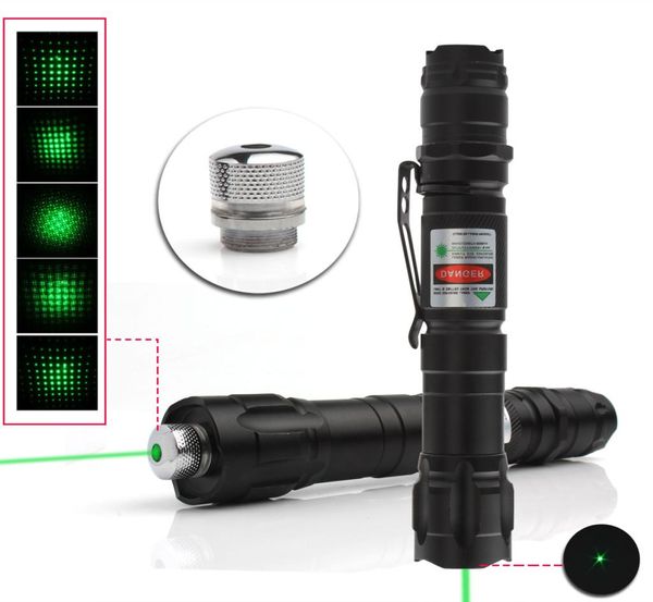 1pc 532nm Tactical Laser Grade Green Pen Strong Pen lasers lanterna Militar de clipe de clipe de estrela cintilante caneta laser 8262124