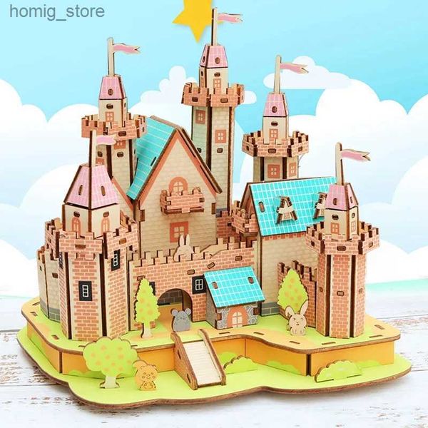 3D головоломки приключения сказочный замок 3d деревянная головоломка