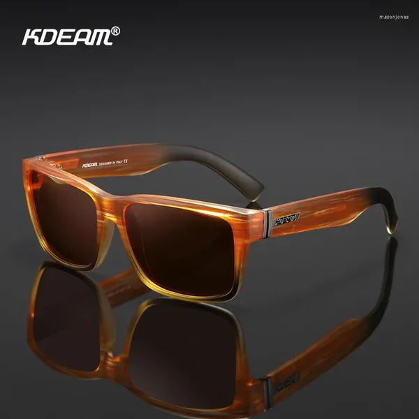 Солнцезащитные очки Kdeam мод нейтрализованный поляризованный 3D -дизайнер логотипо