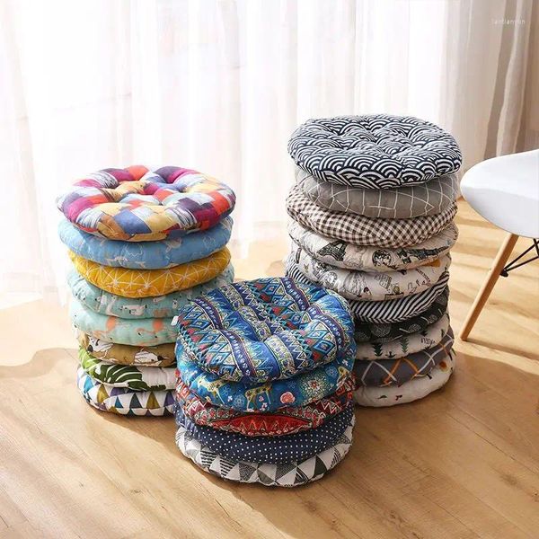 Cadeira espessada de travesseiro Circular Circular Tatami Aluno professor fofo nádegas de verão algodão e tapete de linho